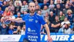 En koncentreret Marcus Mørck i aktion for Ribe-Esbjerg En koncentreret Marcus Mørck i aktion for Ribe-Esbjerg