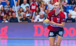 Henny Reistad i aktion for Team Esbjerg i champions leauge kamp i Blue Water Dokken