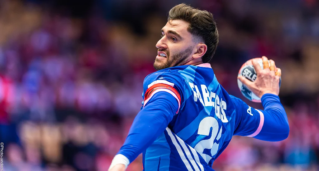 Ludovic Fabregas i angreb for Frankrig under EM i Herning i 2026, hvor de fik deres dårligste placering i længe